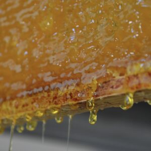 miel désoperculé qui coule juste après la récolte